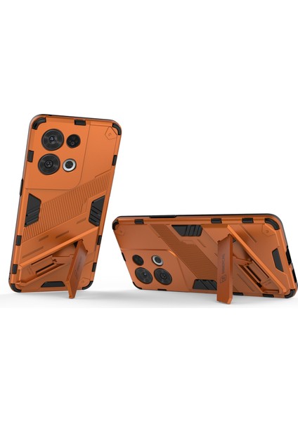 Oppo Reno8 Pro 5g (Küresel Sürüm)/reno8 Pro+ (Çin) 5g Tpu+Pc Cep Telefonu Kılıfı Kickstand Kapağı-Turuncu (Yurt Dışından) modelleri
