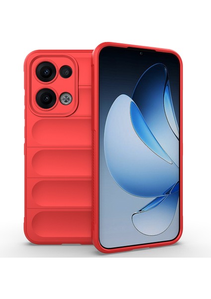 Oppo RENO13 5g(Global)Kılıf Düşmeye Karşı Yumuşak Tpu Sağlam Telefon Arka Kapağı-Kırmızı (Yurt Dışından)