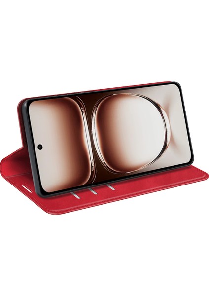 Oppo RENO12 5g(Global)Cüzdan Telefon Kılıfı Cilt Dokunuşlu Deri Kapaklı Kılıf-Kırmızı (Yurt Dışından) fırsatları