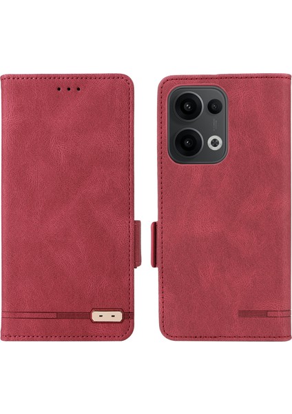 Oppo RENO13 Pro 5g Kılıf Deri Cüzdan Kapaklı Telefon Kılıfı Donanım Dekorlu-Gül (Yurt Dışından)