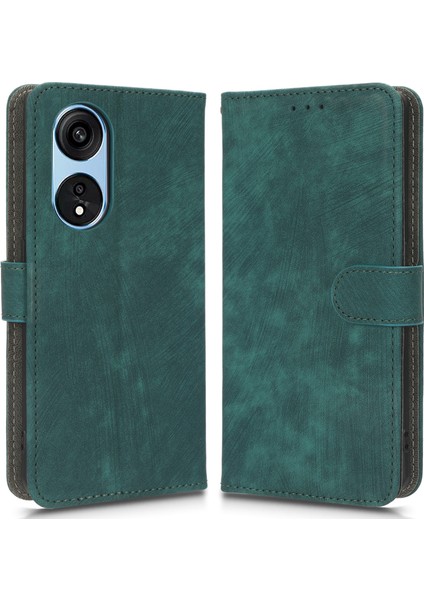 Oppo Reno8 T 5g/a1 Pro 5g Rfıd Engelleme Cüzdan Kılıfı Çizilmez Stand Deri Telefon Kılıfı-Yeşil (Yurt Dışından)