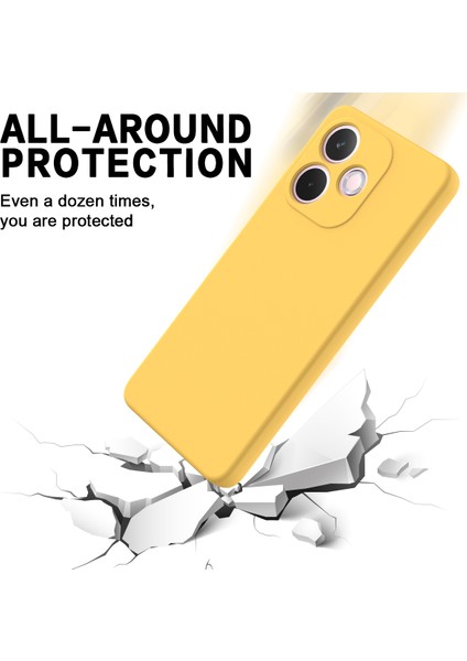 Oppo A5 Pro 4g(Global)/5g(Global)/a5 Energy 5g(China) Sıvı Silikon Kılıf Telefon Arka Kapağı El Kayışı Ile-Sarı (Yurt Dışından) indirimleri