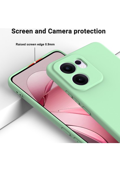 Oppo RENO13 F 5g/oppo RENO13 F 4g Sıvı Silikon Kılıf Telefon Arka Kapağı El Kayışı Ile-Yeşil (Yurt Dışından) fırsatları