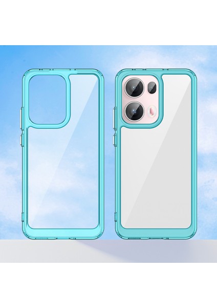 Oppo RENO13 Pro 5g Kılıf Tpu+Akrilik Koruyucu Şeffaf Telefon Kılıfı-Şeffaf Mavi (Yurt Dışından) fiyatları