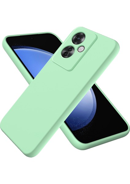 Oppo RENO11 F 5G/F25 Pro 5g Kılıf Sıvı Silikon Cep Telefonu Kılıfı Kayışlı-Yeşil (Yurt Dışından) fiyatları