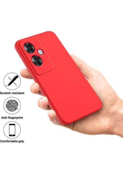 Oppo RENO11 F 5G/F25 Pro 5g Kılıf Sıvı Silikon Cep Telefonu Kılıfı Kayışlı-Kırmızı (Yurt Dışından) indirimleri