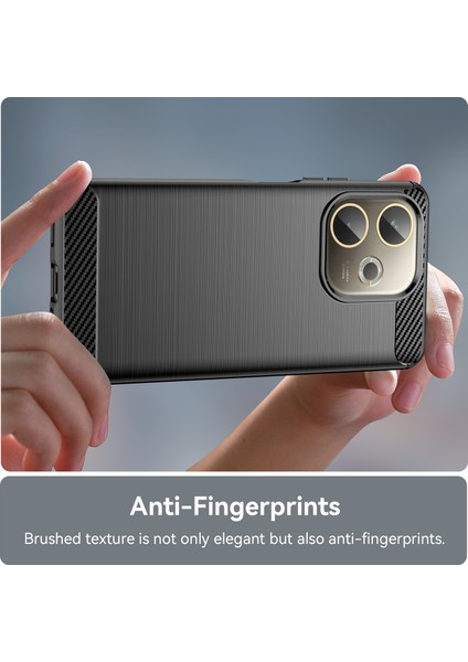Oppo A5 Pro 4g(Global)/5g(Global)/a5 Energy 5g(China)Kılıf Koruyucu Telefon Kapağı Karbon Fiber Doku Fırçalanmış-Siyah (Yurt Dışından) fırsatları