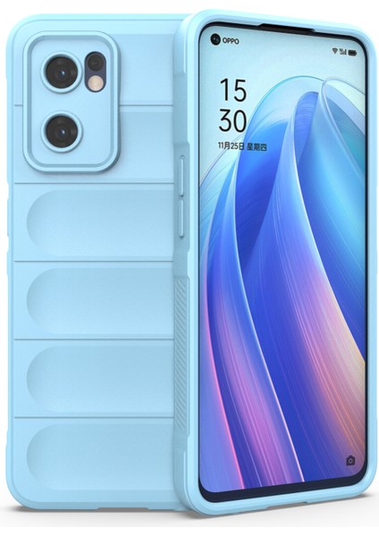 Oppo Reno7 5g (Global)/find X5 Lite Yumuşak Tpu Kılıf Sağlam Arka Şok Emici Telefon Kılıfı-Bebek Mavisi (Yurt Dışından)