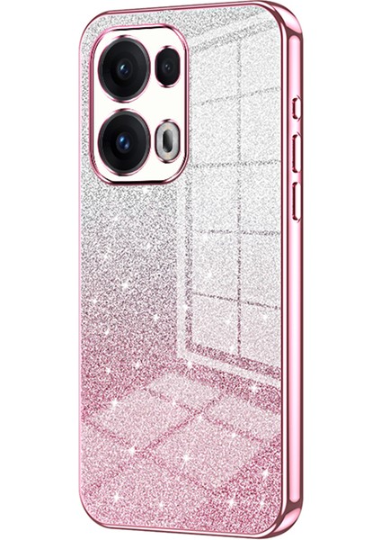 Oppo RENO13 Pro 5g Kılıf Galvanik Degrade Parıltılı Tpu Telefon Kılıfı-Pembe (Yurt Dışından)