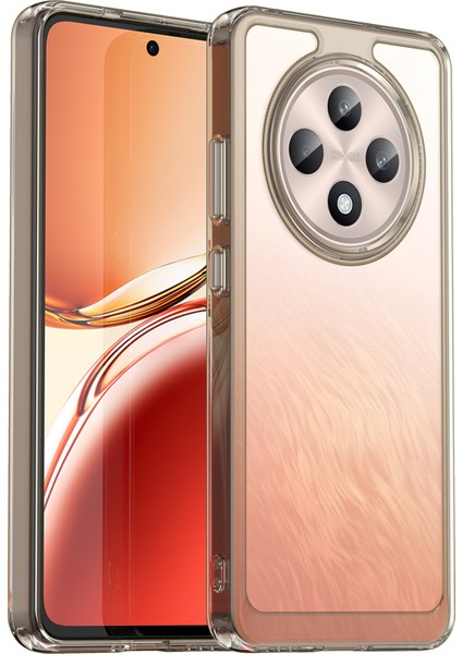 Oppo RENO12 F 5G/RENO12 F 4g Darbeye Dayanıklı Kılıf Tpu+Akrilik Koruyucu Şeffaf Telefon Kılıfı-Şeffaf Gri (Yurt Dışından)