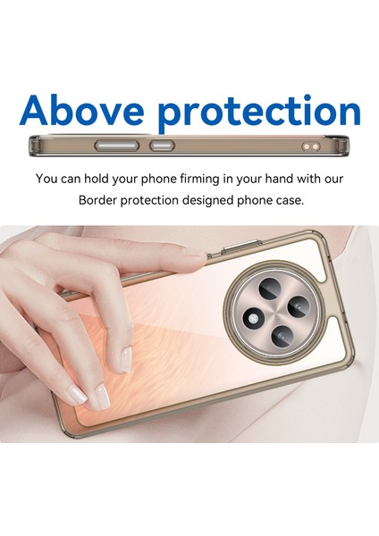 Oppo RENO12 F 5G/RENO12 F 4g Darbeye Dayanıklı Kılıf Tpu+Akrilik Koruyucu Şeffaf Telefon Kılıfı-Şeffaf Gri (Yurt Dışından) fırsatları