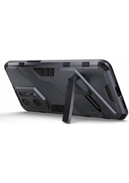 Oppo Find X5 Pro Darbeye Dayanıklı Düşmeye Karşı Destekli Ayak Fonksiyonu Sert Pc + Yumuşak Tpu Cep Telefonu Kılıfı Kapağı-Gri (Yurt Dışından) indirimleri