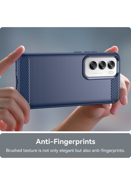 Oppo RENO12 Pro 5g (Global) Kılıf Karbon Fiber Doku Fırçalanmış Tpu Telefon Kılıfı-Mavi (Yurt Dışından) fırsatları