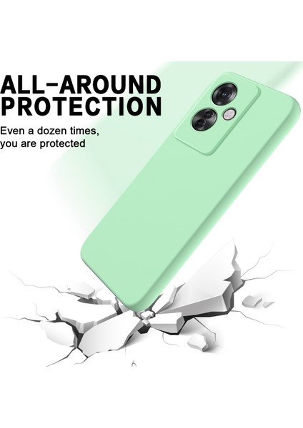 Oppo RENO11 F 5G/F25 Pro 5g Kılıf Sıvı Silikon Cep Telefonu Kılıfı Kayışlı-Yeşil (Yurt Dışından) modelleri