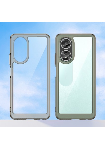 Oppo A58 4g Kılıf Tpu+Akrilik Darbeye Dayanıklı Düşmeye Karşı Koruyucu Telefon Kılıfı-Şeffaf Gri (Yurt Dışından) fiyatları