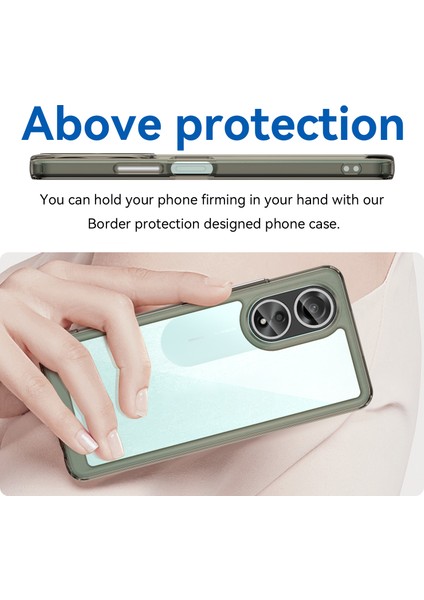 Oppo A58 4g Kılıf Tpu+Akrilik Darbeye Dayanıklı Düşmeye Karşı Koruyucu Telefon Kılıfı-Şeffaf Gri (Yurt Dışından) fırsatları