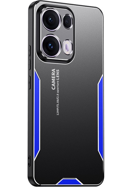 Oppo RENO13 Pro 5g Telefon Kılıfı Alüminyum Alaşımlı Tpu Pc Arka Kapak-Mavi (Yurt Dışından)