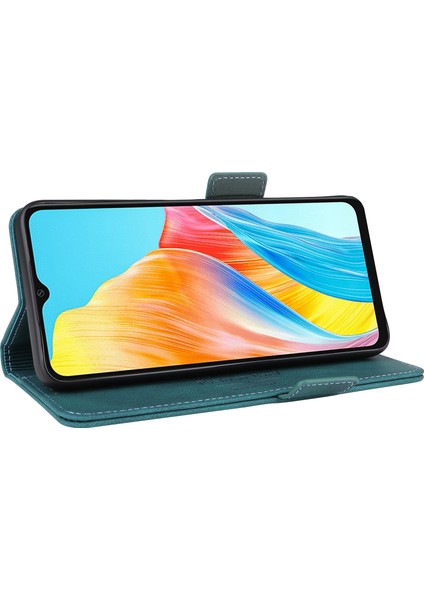 Oppo A38 4G/A18 4g Kılıf Toz Geçirmez Pu Deri Stand Cep Telefonu Kılıfı Cüzdan-Mavi (Yurt Dışından) modelleri