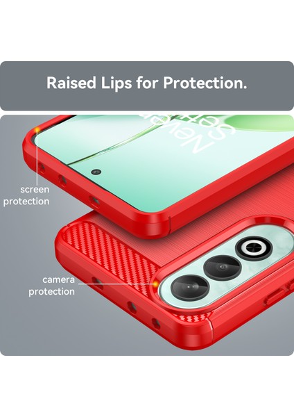 Oppo K12 Tpu Kılıf Çizilmez Karbon Fiber Doku Ekleme Telefon Kılıfı-Kırmızı (Yurt Dışından) indirimleri