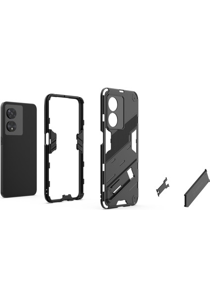 Oppo A97 5g Hibrit Tpu+Pc Telefon Kılıfı Düşmeye Dayanıklı Kickstand Özellikli Arka Kapak-Kırmızı (Yurt Dışından) fiyatları
