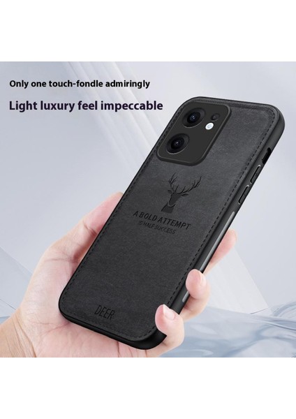 Oppo RENO13 F 5g Kılıf Geyik Desenli Kumaş Doku Pu+Pc+Tpu Telefon Kılıfı-Mavi (Yurt Dışından) indirimleri