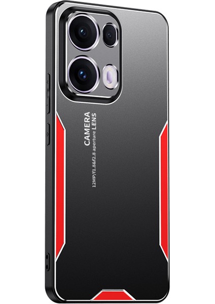 Oppo RENO13 Pro 5g Telefon Kılıfı Alüminyum Alaşımlı Tpu Pc Arka Kapak-Kırmızı (Yurt Dışından)