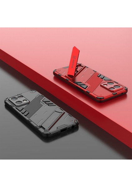 Oppo Reno7 4g Arka Kılıf Kickstand Pc Yumuşak Tpu Telefon Kılıfı-Kırmızı (Yurt Dışından) modelleri