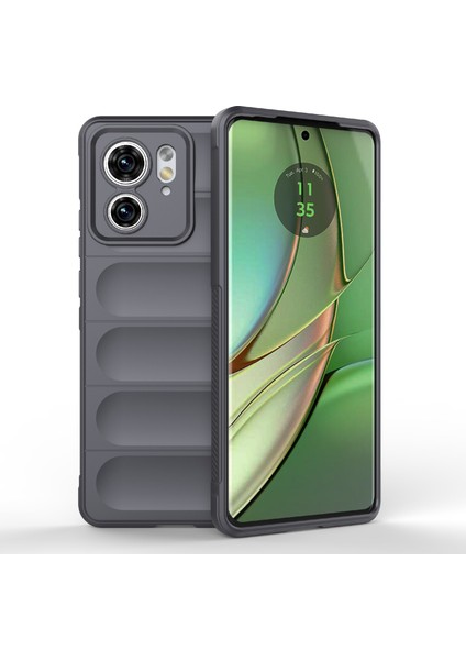 Motorola Edge 40 5g Darbeye Dayanıklı Sağlam Telefon Kılıfı Için Tpu Telefon Kılıfı-Koyu Gri (Yurt Dışından)