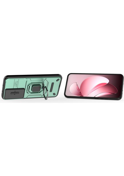 Oppo RENO13 Pro 5g Kılıf Pc+Tpu Kickstand Telefon Koruyucu Lens Kapağı-Yeşil (Yurt Dışından) modelleri