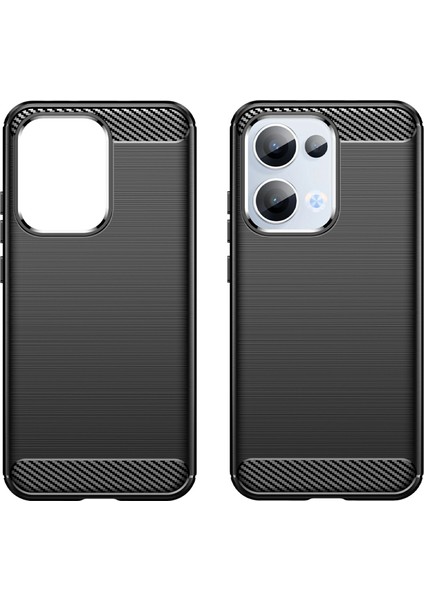 Oppo RENO13 5g(Global)Kılıf Koruyucu Telefon Kapağı Karbon Fiber Doku Fırçalanmış-Siyah (Yurt Dışından) modelleri