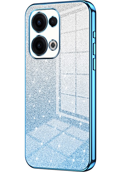 Oppo RENO13 5g(Global)Kılıf Galvanik Degrade Parıltılı Tpu Telefon Kılıfı-Mavi (Yurt Dışından)