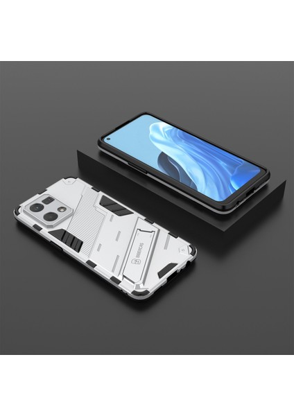 Oppo Reno7 4g Arka Kılıf Kickstand Pc Yumuşak Tpu Telefon Kılıfı-Beyaz (Yurt Dışından) modelleri
