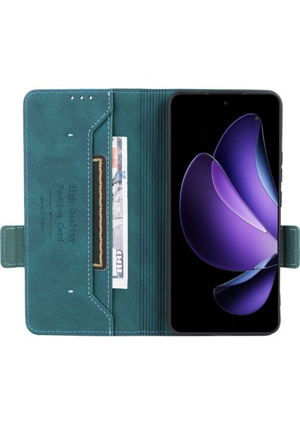Oppo RENO13 F 5g Kılıf Deri Cüzdan Kapaklı Telefon Kılıfı Donanım Dekorlu-Mavi (Yurt Dışından) modelleri