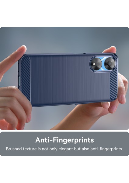 Oppo A78 5G/A58 5G/A58X 5g Için Tpu Kılıf, Fırçalanmış Karbon Fiber Doku Cep Telefonu Kılıfı-Mavi (Yurt Dışından) indirimleri