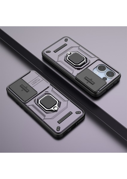 Oppo RENO13 5g (Global) Kılıf Pc + Tpu Kickstand Telefon Koruyucu Lens Kapağı ile - Mor (Yurt Dışından) indirimleri