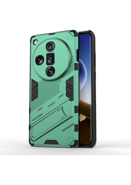 Oppo Find X7 Ultra Kickstand Kılıf Pc+Tpu Koruyucu Telefon Kılıfı-Yeşil (Yurt Dışından)