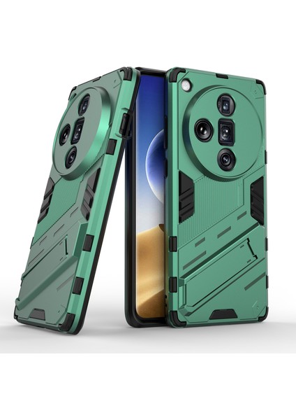 Oppo Find X7 Ultra Kickstand Kılıf Pc+Tpu Koruyucu Telefon Kılıfı-Yeşil (Yurt Dışından) fiyatları