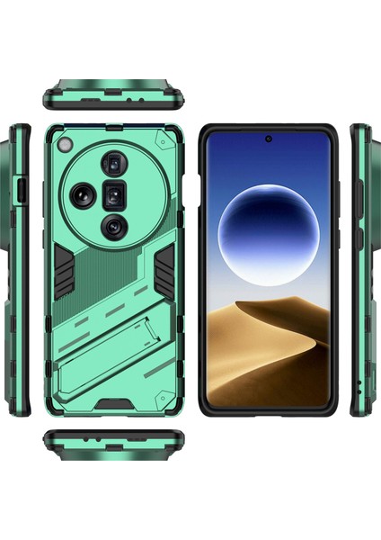 Oppo Find X7 Ultra Kickstand Kılıf Pc+Tpu Koruyucu Telefon Kılıfı-Yeşil (Yurt Dışından) indirimleri