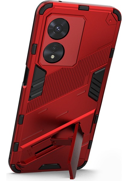 Oppo A97 5g Hibrit Tpu+Pc Telefon Kılıfı Düşmeye Dayanıklı Kickstand Özellikli Arka Kapak-Kırmızı (Yurt Dışından) fırsatları