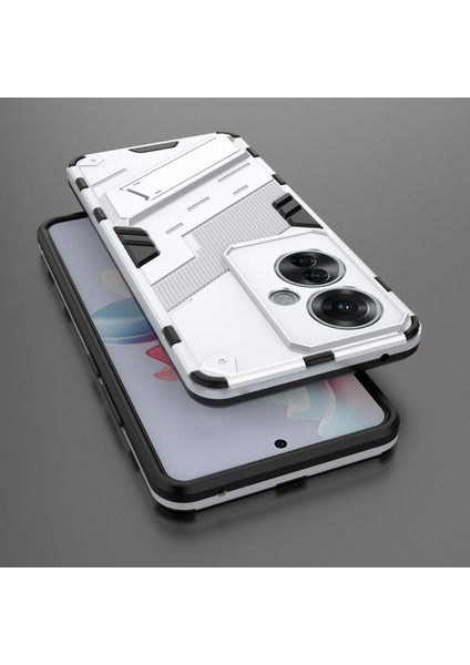 Oppo RENO11 F 5g Kickstand Kılıf Pc+Tpu Darbeye Dayanıklı Hibrit Telefon Kılıfı-Beyaz (Yurt Dışından) indirimleri