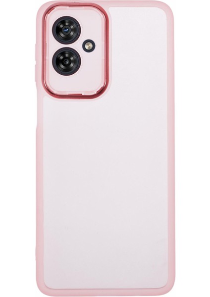 Dksm Serisi Motorola Moto G54 5G/G54 Power 5G/G64 5g Kılıf Elektrolizle Kaplanmış Kamera Çerçevesi Tpu Telefon Kılıfı-Şeffaf Pembe (Yurt Dışından)