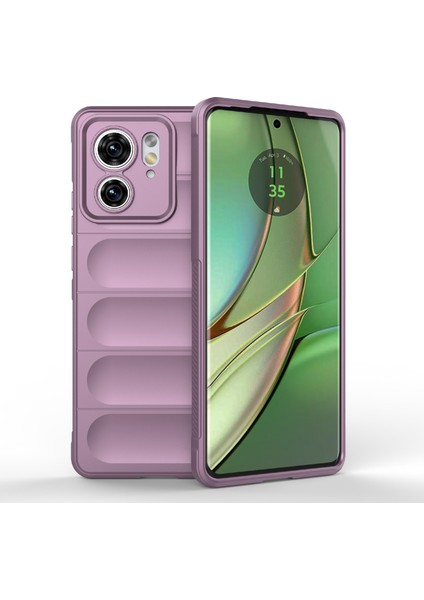 Motorola Edge 40 5g Darbeye Dayanıklı Sağlam Telefon Kılıfı Için Tpu Telefon Kılıfı-Açık Mor (Yurt Dışından)