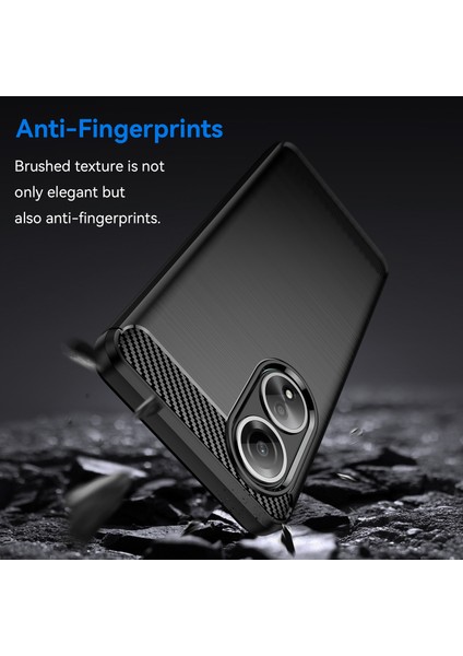 Oppo A58 4g Için Telefon Kabuğu, Karbon Fiber Doku Telefon Kılıfı Yumuşak Tpu Fırçalanmış Kapak-Siyah (Yurt Dışından) fırsatları