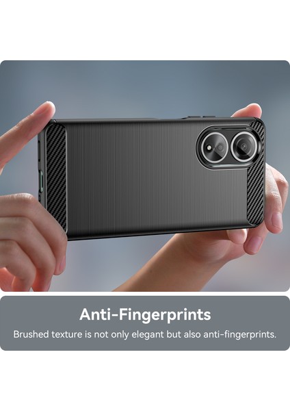 Oppo A58 4g Için Telefon Kabuğu, Karbon Fiber Doku Telefon Kılıfı Yumuşak Tpu Fırçalanmış Kapak-Siyah (Yurt Dışından) indirimleri