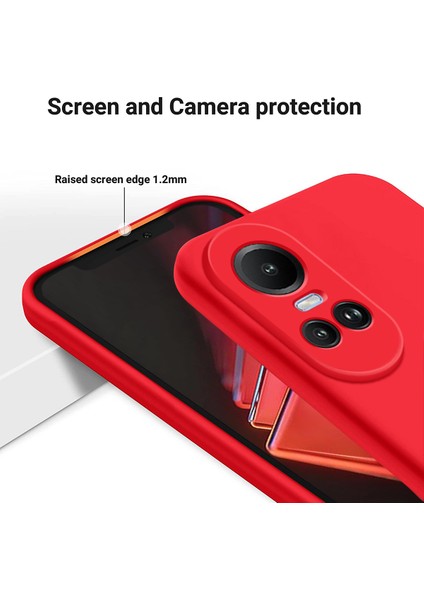Oppo RENO10 5G(GLOBAL)/RENO10 Pro 5g(Global) Sıvı Silikon Cep Telefonu Kılıfı Yumuşak Astarlı Çizilmez Kapak-Kırmızı (Yurt Dışından) indirimleri