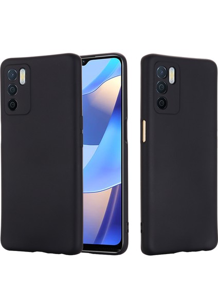 Mikrofiber Astar Darbeye Dayanıklı Hassas Kesik Düz Renk Sıvı Silikon Telefon Kılıfı ve Oppo A16/A16S (Küresel) Için Kullanışlı Kayış - Siyah (Yurt Dışından) fiyatları