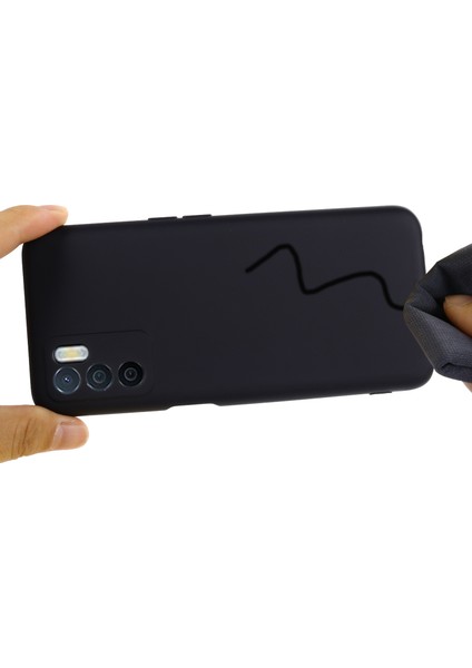 Mikrofiber Astar Darbeye Dayanıklı Hassas Kesik Düz Renk Sıvı Silikon Telefon Kılıfı ve Oppo A16/A16S (Küresel) Için Kullanışlı Kayış - Siyah (Yurt Dışından) fırsatları