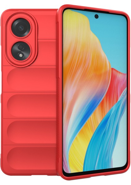 Oppo A58 4g Tpu Kılıf Düşmeye Dayanıklı Cep Telefonu Arka Kapağı-Kırmızı (Yurt Dışından)