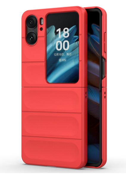 Oppo Find N2 Flip 5g Telefon Kılıfı Sert Pc Çizilmez Kapak-Kırmızı (Yurt Dışından)