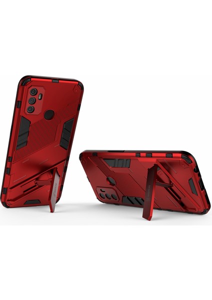 Oppo A53 4g-Kırmızı Için Kickstand ile Darbeye Dayanıklı Pc + Tpu Hibrit Telefon Kılıfı (Yurt Dışından) modelleri